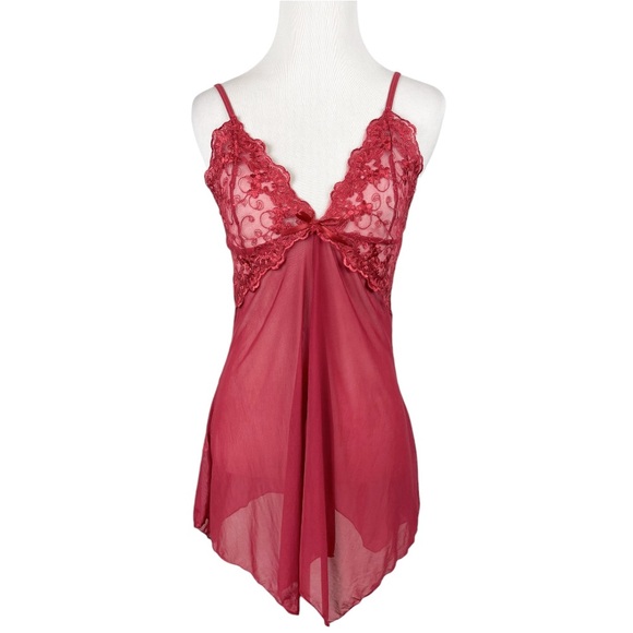 Shirley of Hollywood Open Front Chemise Lingerie Size Large - Picture 2 of 8